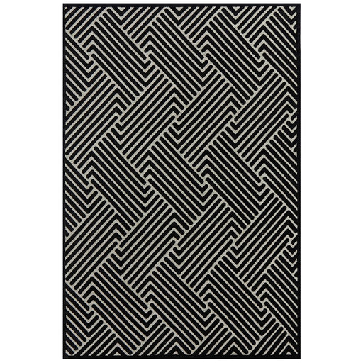 Luxor Black & Gold Art Deco Pattern Luxury Rug, Rugs, Ozark Home 