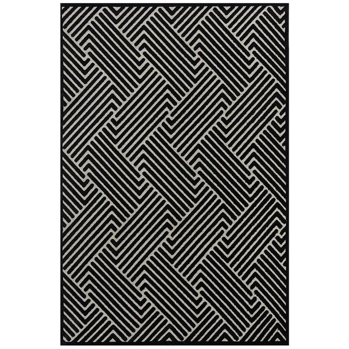 Luxor Black & Gold Art Deco Pattern Luxury Rug, Rugs, Ozark Home 