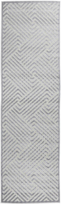 Luxor Silver Art Deco Pattern Luxury Rug, Rugs, Ozark Home 