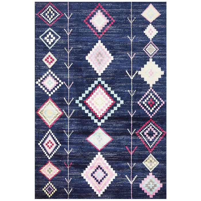 Zile Navy Bohemian Inspired Vintage Rug, Rugs, Ozark Home 