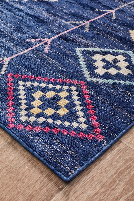 Zile Navy Bohemian Inspired Vintage Rug, Rugs, Ozark Home 