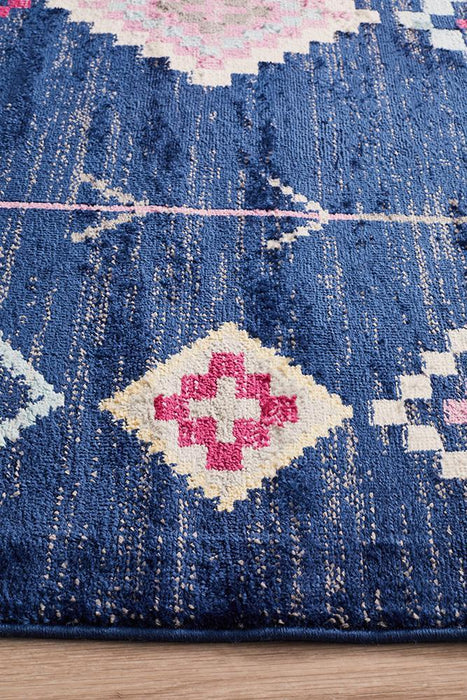 Zile Navy Bohemian Inspired Vintage Rug, Rugs, Ozark Home 