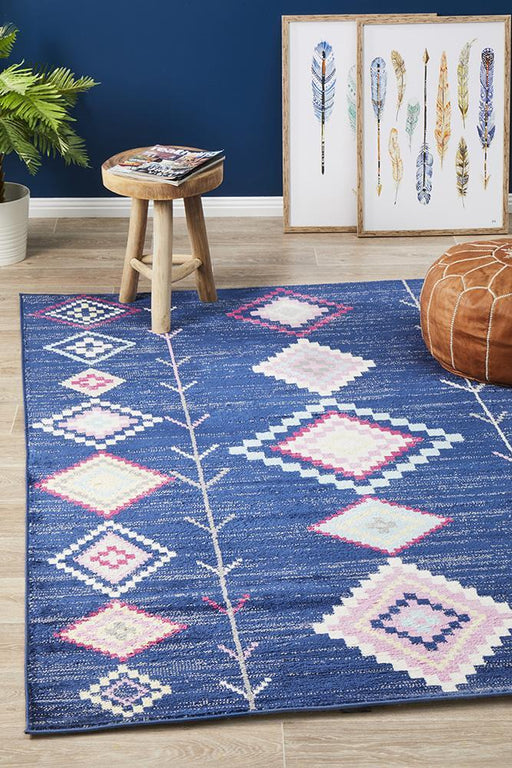 Zile Navy Bohemian Inspired Vintage Rug, Rugs, Ozark Home 