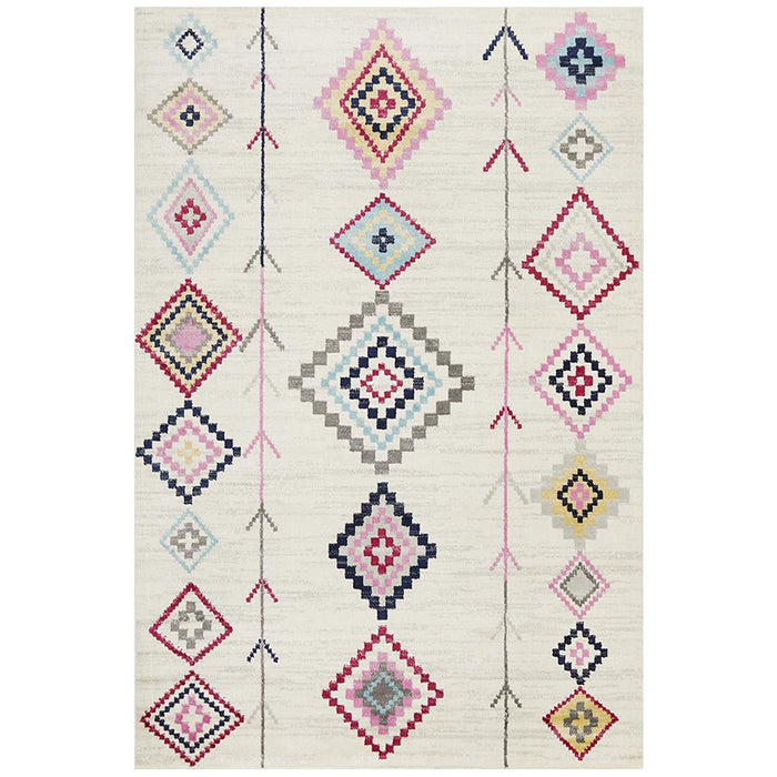 Zile White Bohemian Inspired Vintage Rug, Rugs, Ozark Home 