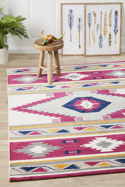 Zile Crimson Aztec Inspired Vintage Rug, Rugs, Ozark Home 