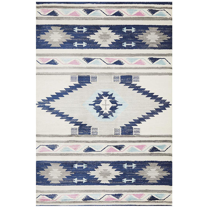 Zile Navy Aztec Inspired Vintage Rug, Rugs, Ozark Home 