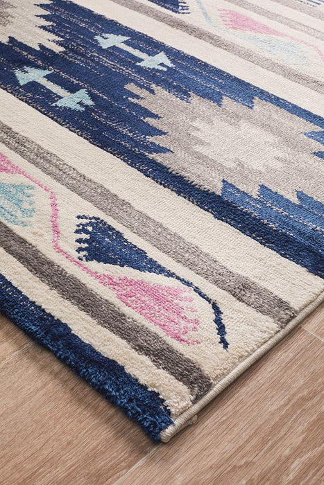 Zile Navy Aztec Inspired Vintage Rug, Rugs, Ozark Home 