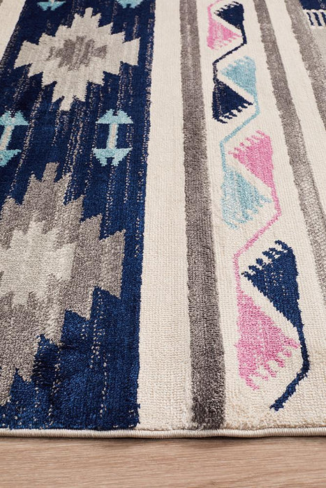 Zile Navy Aztec Inspired Vintage Rug, Rugs, Ozark Home 