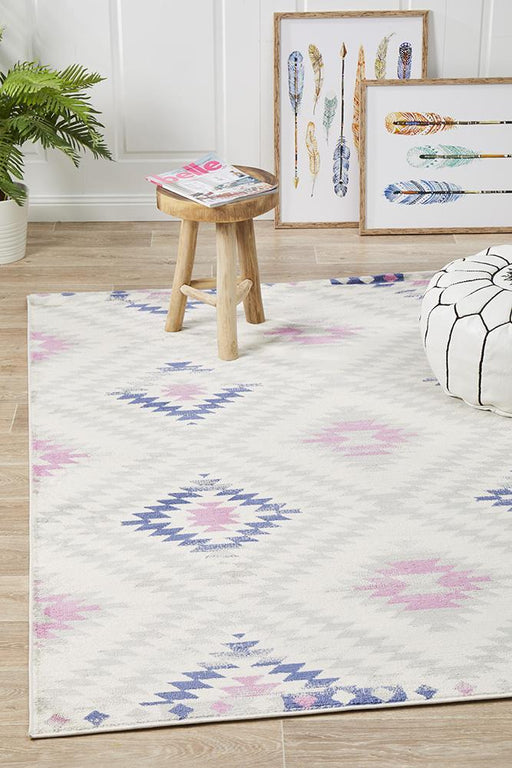 Zile Pastel Static Diamond Vintage Rug, Rugs, Ozark Home 