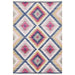 Zile Grey and Multicoloured Static Diamond Vintage Rug, Rugs, Ozark Home 