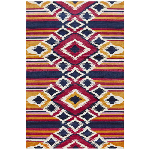 Zile Multicoloured Aztec Inspired Diamond Vintage Rug, Rugs, Ozark Home 