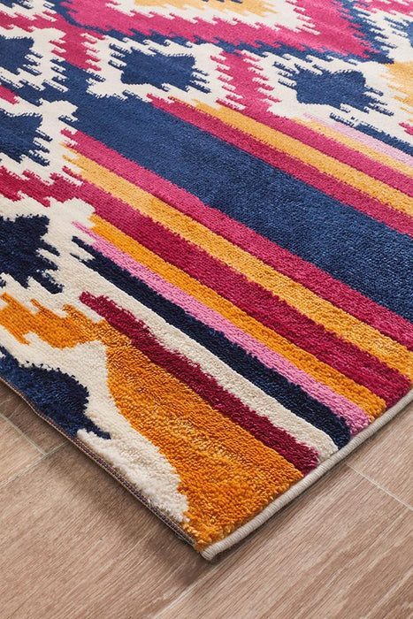 Zile Multicoloured Aztec Inspired Diamond Vintage Rug, Rugs, Ozark Home 