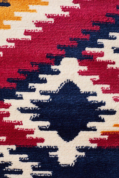 Zile Multicoloured Aztec Inspired Diamond Vintage Rug, Rugs, Ozark Home 