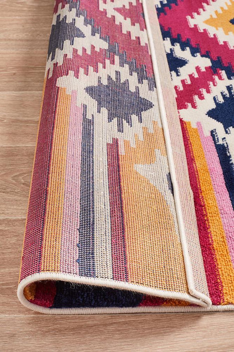 Zile Multicoloured Aztec Inspired Diamond Vintage Rug, Rugs, Ozark Home 