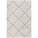 Zile Silver & Pink Diamond Pattern Vintage Rug, Rugs, Ozark Home 
