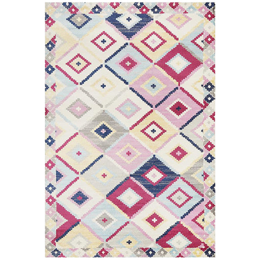 Zile Multicoloured Diamond Patchwork Vintage Rug, Rugs, Ozark Home 