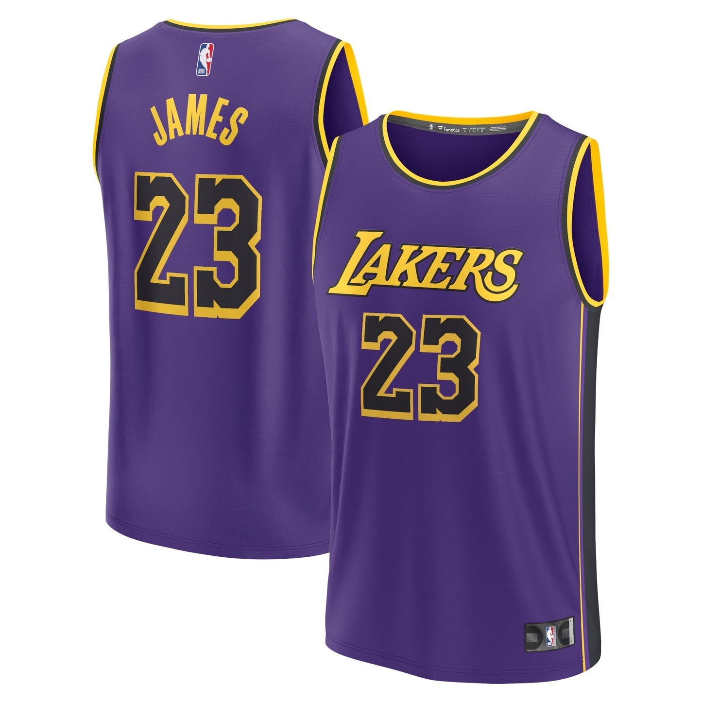 Men's Fanatics Branded LeBron James Purple Los Angeles Lakers 2022/23 Fast Break Replica Jersey - Statement Edition