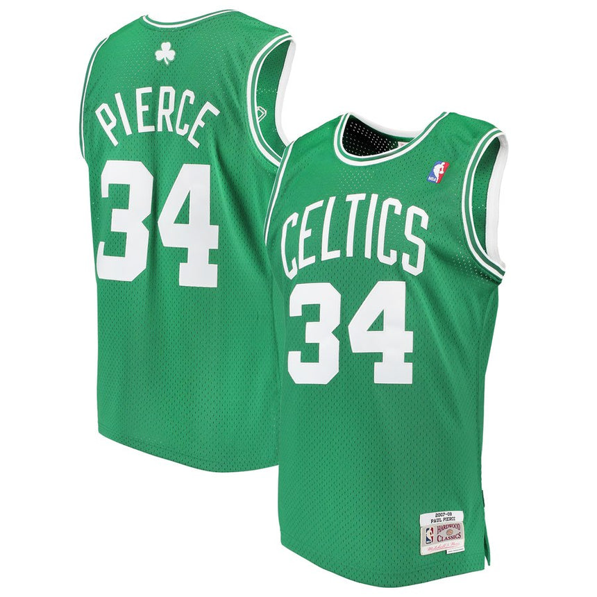 Men's Boston Celtics Paul Pierce Mitchell & Ness Kelly Green 2007-08 Hardwood Classics Swingman Jersey