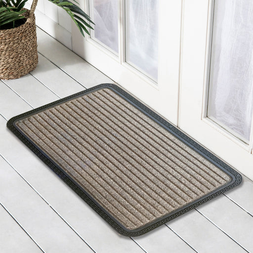 Brown Stripes Polyprop Doormat, 40x70cm, Doormats, Ozark Home 