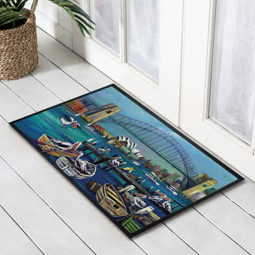 Sydney Harbour Digital Print Doormat, 40x70cm, Doormats, Ozark Home 