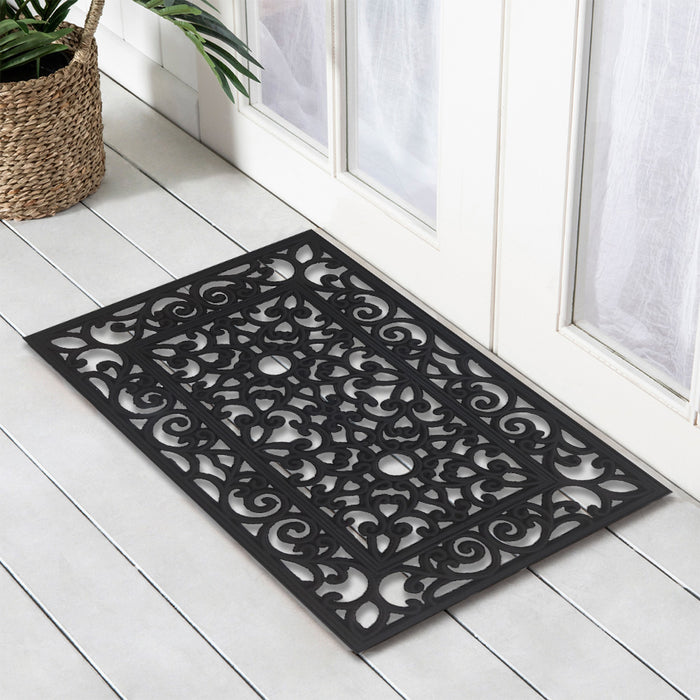 Rubber Wrought Iron 40x60cm, Doormats, Ozark Home 