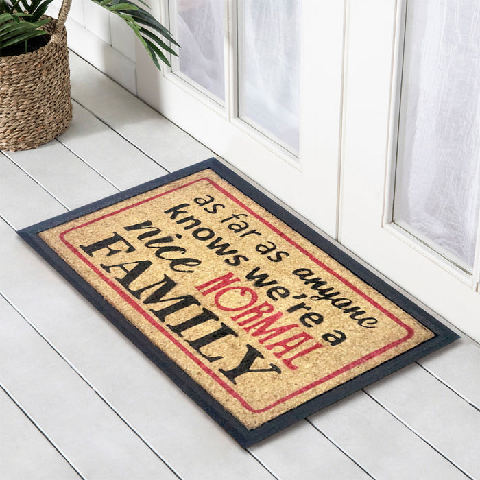 As Far As Anyone Knows, Bevelled Coir Doormat, 40x70cm - Ozark Home