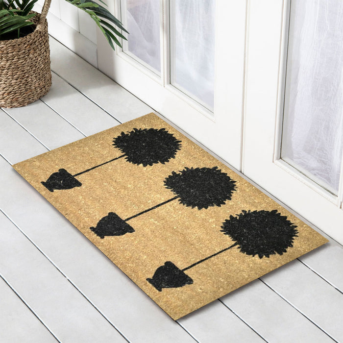 3 Plants PVC Backed Doormat, 45x75cm - Ozark Home