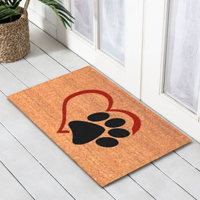 Love Paws PVC Backed Doormat, 50x80cm - Ozark Home