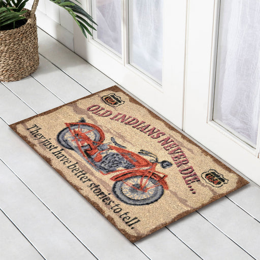 Old Indians Never Die, PVC Backed Doormat, 45x75cm - Ozark Home