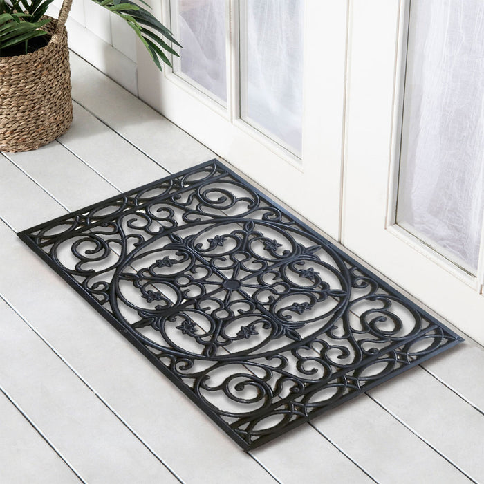 Pattern Circle Rubber Doormat, 45x75cm - Ozark Home