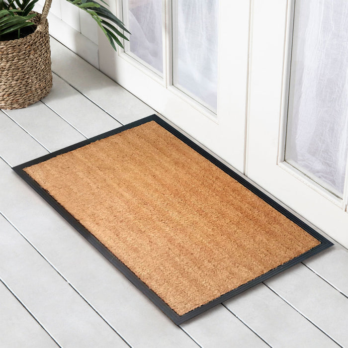 Plain Rubber & Coir Doormat, 60x95cm - Ozark Home