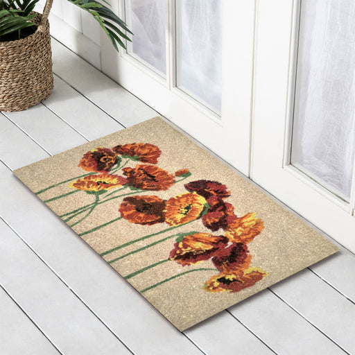 Poppy PVC Backed Doormat, 45x75cm - Ozark Home