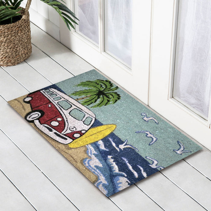 Convey Van Red PVC Backed Doormat, 45x75cm - Ozark Home