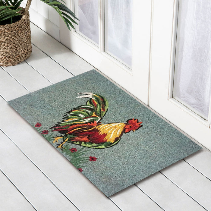 Rooster PVC Backed Doormat, 45x75cm - Ozark Home