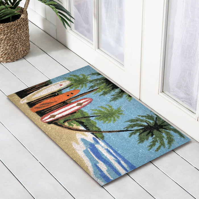 Surf Boards PVC Backed Doormat, 45x75cm - Ozark Home