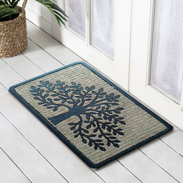 Tree of Life Rubber & Coir Doormat, 40x70cm - Ozark Home