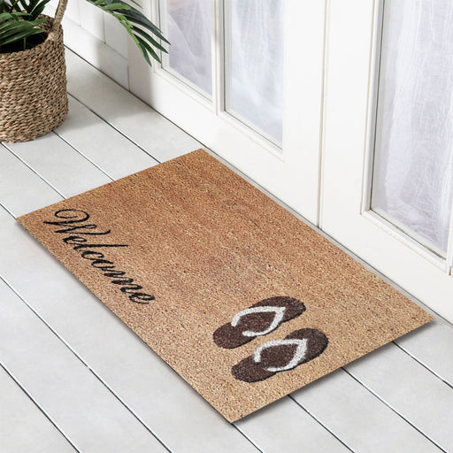 Welcome Thongs PVC Backed Doormat, 45x75cm - Ozark Home