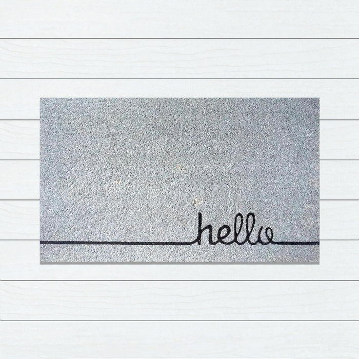 Hello PVC Backed Doormat, 45x75cm - Ozark Home