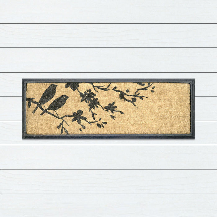 Birds On Tree, Bevelled Coir Doormat, 40x120cm - Ozark Home