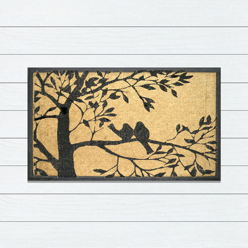 Birds On Tree, Bevelled Coir Doormat, 75x120cm - Ozark Home