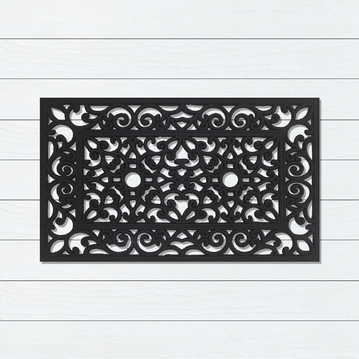 Rubber Wrought Iron 40x60cm, Doormats, Ozark Home 