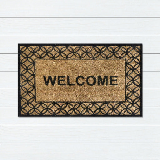 Welcome PVC Back Doormat, 45X70cm, Doormats, Ozark Home 