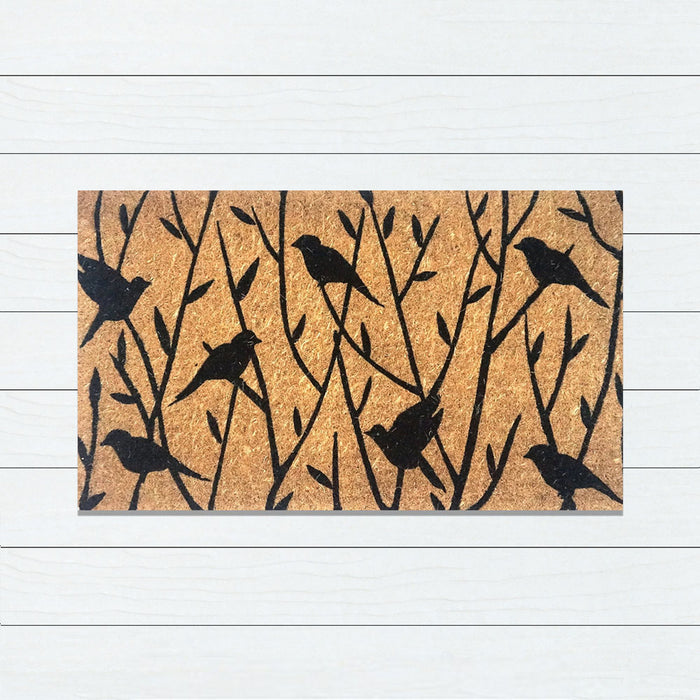 Birds on Branches PVC Backed Doormat, 50x80cm - Ozark Home