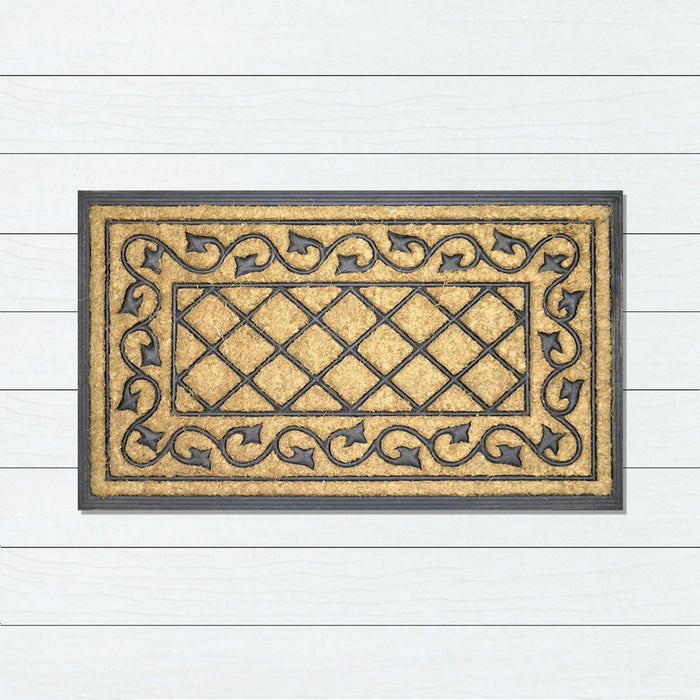 Crosses Rubber & Coir Doormat, 60x100cm - Ozark Home