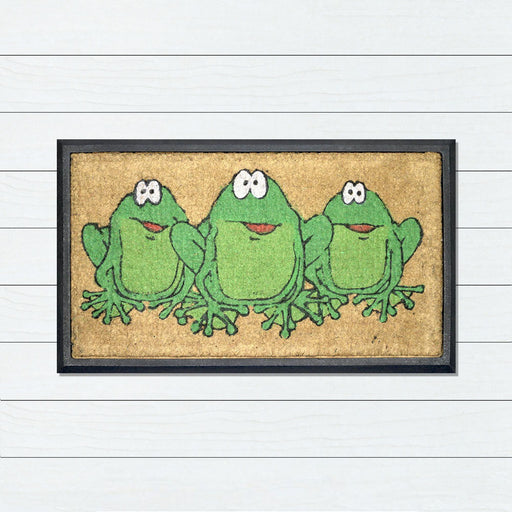 Frogs, Bevelled Coir Doormat, 40x70cm - Ozark Home