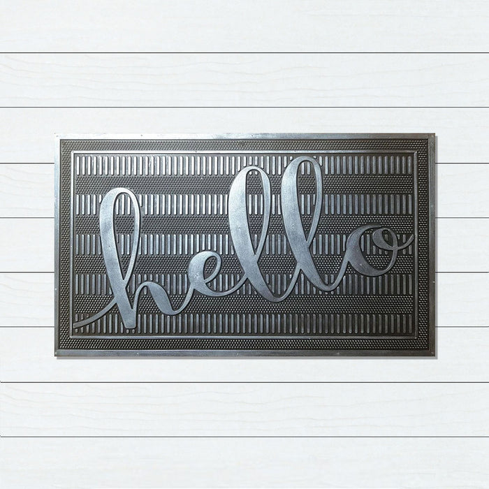 Hello Rubber Doormat, 45x75cm - Ozark Home