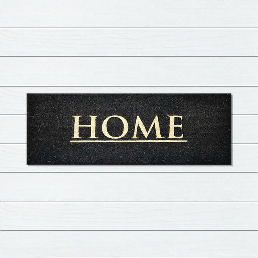 Home Black, Wide PVC Backed Doormat, 45x110cm - Ozark Home