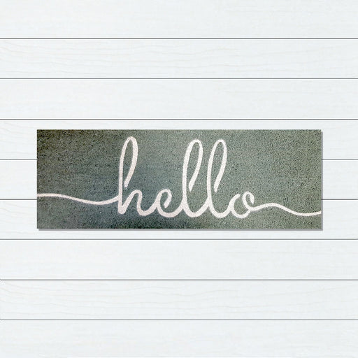 Hello, Wide PVC Backed Doormat, 45x110cm - Ozark Home