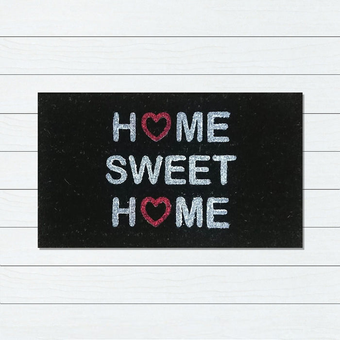 Home Sweet Home PVC Backed Glitter Doormat, 45x75cm - Ozark Home