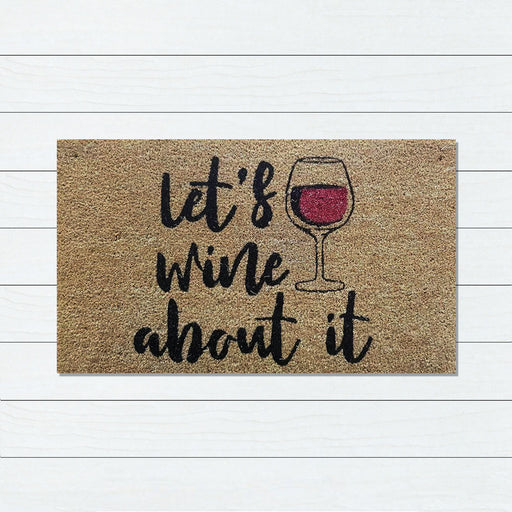 Let's Wine About It PVC Backed Doormat, 45x75cm - Ozark Home